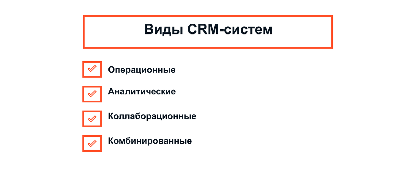 Виды CRM-систем